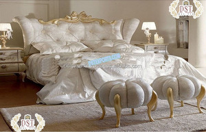 Mesitas de Noche Estilo Corona Maharaja de DST EXPORTS, Tallado en Oro Real, Tamaño Personalizado, Madera de Teca Duradera, Dormitorio Clásico de Lujo - Product Image 6