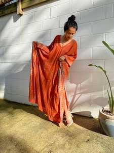 Nouveauté 2022, robe longue Tie Dye Kaftan à motif uni, couverture de station balnéaire naturelle, tenue décontractée écologique taille libre - Product Image 4