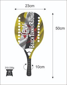 Raquettes de beach tennis et raquettes de paddle/Padel sur mesure avec poignée en fibre de carbone, face de 22 mm, poids 320-340 g - Logos et combinaisons de couleurs - Product Image 1