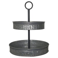 Support à gâteau galvanisé de haute qualité à 3 niveaux, design moderne, avec poignée en bois, pour cupcakes et desserts, au meilleur prix