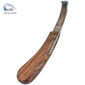 Offre Spéciale couteau à sabot de cheval en acier au carbone de haute qualité avec manche en bois personnalisé un ou Double face pour Instruments vétérinaires - Product Image 6