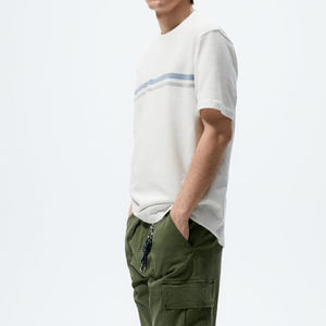 Camiseta clásica informal de manga corta para hombre, Camiseta 100% de algodón para hombre, Camiseta estampada de moda diaria y salón de etiqueta privada al por mayor - Product Image 2