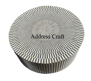 Precio de fábrica indio, mesa de centro con incrustaciones de hueso, estilo elegante, incrustaciones de hueso, mesa central redonda, Muebles personalizados para el hogar, respetuoso con el medio ambiente - Product Image 1