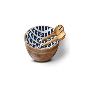 Venta al por mayor de utensilios de cocina, cuenco de madera, cuenco decorativo moderno hecho de cuenco de madera maciza con cuchara para la mejor venta al precio más barato - Product Image 2