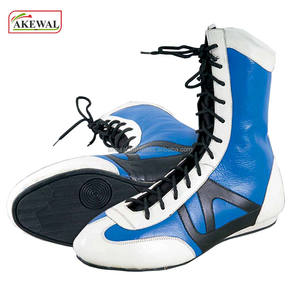 Chaussures de boxe AKEWAL sur mesure, différentes couleurs, cuir véritable et mesh, lacets, adhérence par tous les temps pour l'entraînement MMA/Kickboxing - Product Image 4