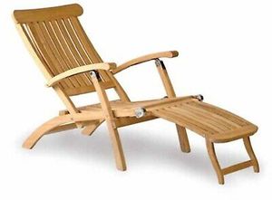 Fauteuil solaire en teck massif pour le côté de la piscine, meubles d'extérieur - Product Image 3
