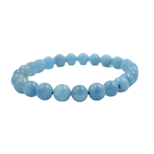 <b>Bracelet</b> Aquamarine <b>Crystal</b> Beads Stone <b>Bracelet</b> Gemstone Fashion Jewelry Men and Women Gift Energy Meditation Wholesaler - Product Image 1