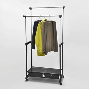 Ev oturma odası otel banyo mobilyaları kullanımı için tek giysi rafı ile beyaz kaplama teleskopik örgü sepet - Product Image 5