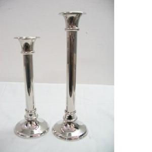 <b>Silver</b> Tapered Wooden <b>Candlestick</b> Holder with Metal Base Handmade TVAKM for Home Hotel Spa Weddings Christmas Decorations - Product Image 3
