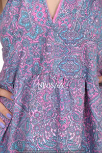 Meilleures ventes, robe d'été dos nu 2022 pour femmes, imprimé Floral, robe courte de plage Boho-belle couleur violette - Product Image 6