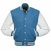 Cuerpo de lana real a prueba de viento transpirable poliéster acolchado forro casual béisbol bombardero chaqueta mangas de cuero de talla grande al aire libre