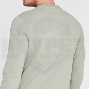 Sudadera de alta calidad de tendencia 2025 con cuello redondo último diseño OEM sudadera lisa de algodón hecha a medida para hombre - Product Image 3