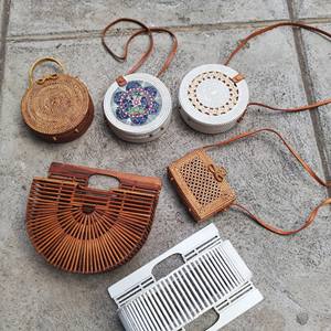 ขายส่งธรรมชาติ CROSSBODY กระเป๋าหวายรอบจากเวียดนาม // Jolene + 84 336089155 - Product Image 5