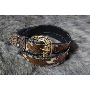 Cinturón de moda Western Cowgirl Cowboy Country Girl de alta calidad para mujer, cuero sintético con hebilla de cobre para pantalones vaqueros - Product Image 4