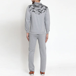 Latest Design Men's Polo Neck <b>Long</b> Sleeve Zipper Sweat Shirt With <b>Matching</b> Polyester Trousers Sweat Suit Set - Product Image 2