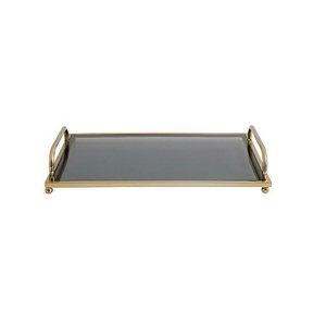 Plateau de service alimentaire en métal miroir, design tendance, forme rectangulaire, plateau de service pour thé et café, pour usage hôtelier - Product Image 6
