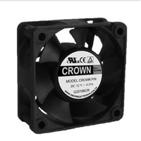 Ventilador Axial de CC CROWN 12V/24V 6025 con Aspas de Plástico OEM, Certificado RoHS/CE/TUV para Plantas de Manufactura y Uso en Telecomunicaciones/Servidores
