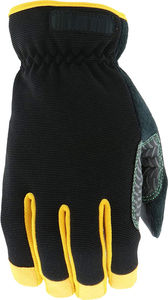High Dexterity Synthetic Leather Palm Utility Work Gloves with Black Yellow Contrast Heavy Grip and Stylish Working Gloves - Product Image 6