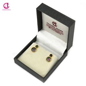 925 <b>Sterling</b> <b>Silver</b> Round Watermelon Tourmaline Earring for Anniversary Custom <b>Silver</b> Minimalist Jewelry at Offer Price - Product Image 4