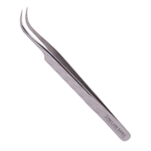 Stainless Steel Eyelash Extension Wide Curved Tip Tweezer Private Label, Heavy Duty Stainless Steel Eyelash Extension Tweezer - Product Image 3