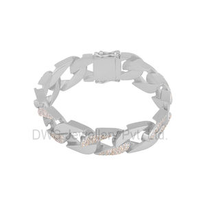 Best Selling 2026 <b>Sterling</b> <b>Silver</b> Natural White Topaz Gemstone <b>Bracelet</b> for Women <b>Silver</b> Jewelry Manufacturer - Product Image 1