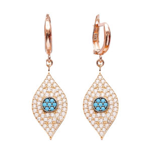 Turquoise Stone <b>Clip</b> on Dangle Earrings Wholesale Handmade 925 Sterling <b>Silver</b> Jewelry - Product Image 4