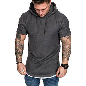 Camiseta con Capucha de Manga Corta para Regalo, Ropa Deportiva Informal para Entrenamiento, Tops Deportivos, Sudaderas con Capucha de Manga Larga Informales para Hombre - Product Image 6