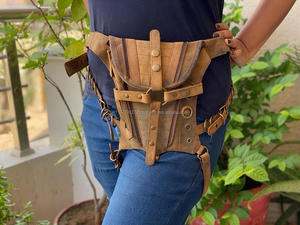 Cinturón de cuero con bolsillo para motorista, Unisex - Product Image 5