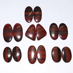 Cabujones de jaspe rojo Natural, piedras preciosas de tamaño libre para fabricación de joyas DIY, precio al por mayor - Product Image 3