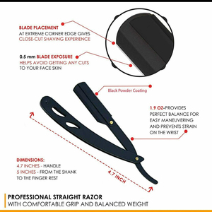 Rasoir professionnel en acier inoxydable pour hommes, portable, à bord droit, pour culottes, rasage à domicile, manuel, pour Salon de coiffure, boutique - Product Image 3