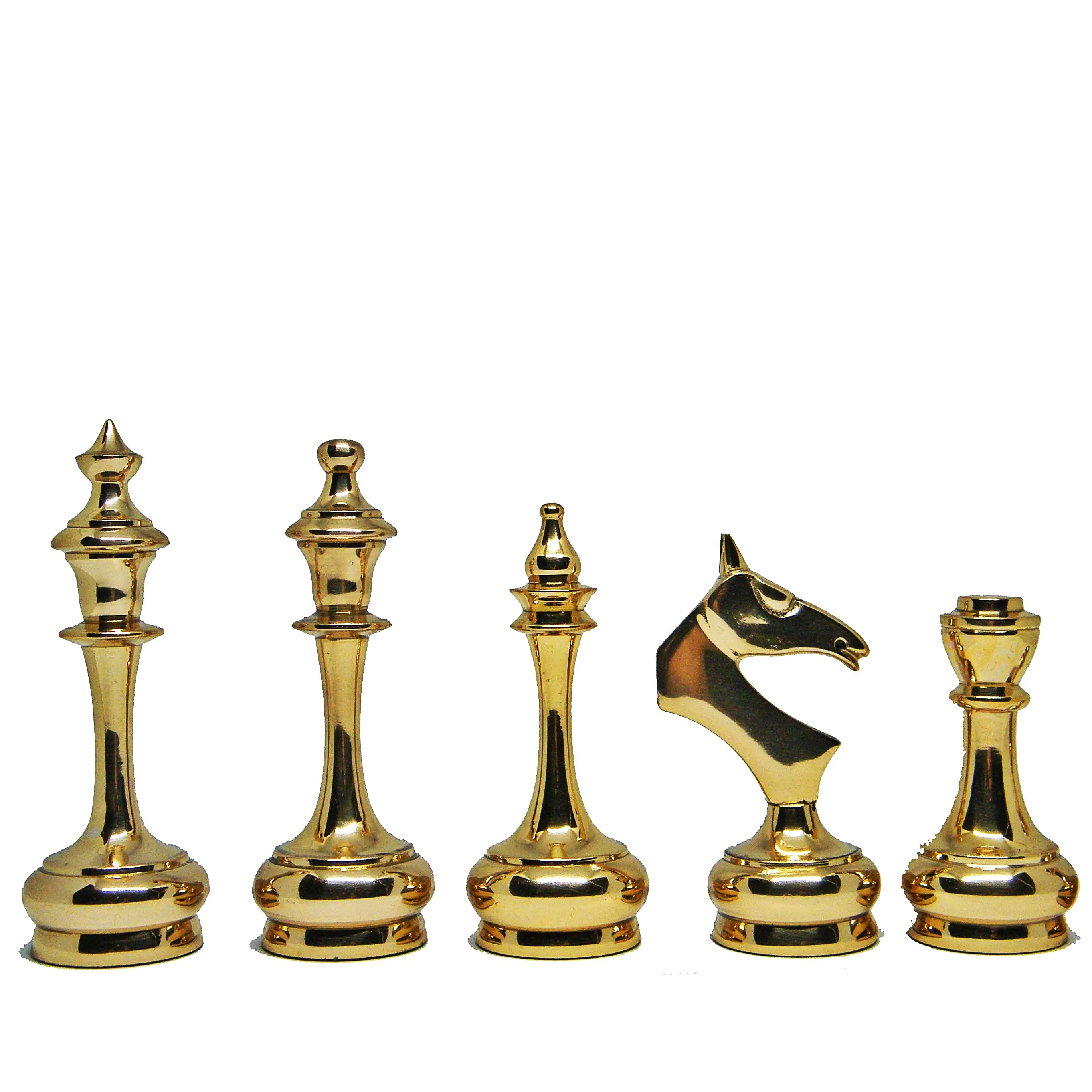 Qualidade Premium Brass Chess Pieces Luxo xadrez conjunto diferentes projetos metal xadrez material design personalizado