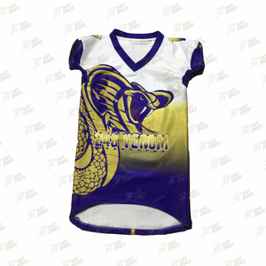 Maillot de football américain personnalisé OEM, respirant, antibactérien, séchage rapide, par sublimation – Derniers ensembles du fabricant - Product Image 2
