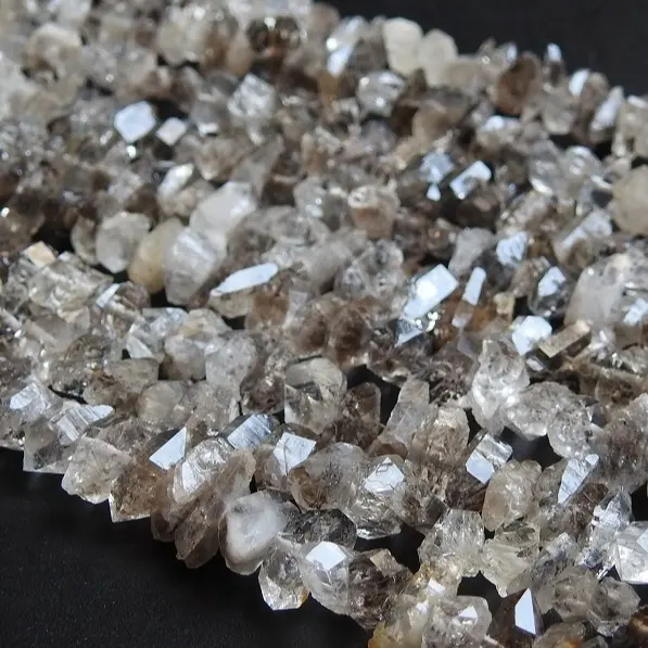 Herkimer Diamond Natural Crystal Rough Beads/Nuggets/Uncut/Chips/Minerals Stone/8Inch 8X4MM Approx/Wholesaler/Supplies