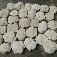 Piedra Natural de Scoria Blanca, Antideslizante, Resistente al Desgaste, para Bordes y Azulejos Exteriores, Estilo Tropical para Villas
