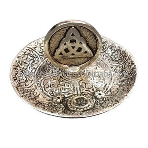 White Eco-Friendly Metal Aluminium <b>Incense</b> <b>Burner</b> & Aromatherapy Diffuser Symbol Ash Catcher <b>Incense</b> <b>Holder</b> - Product Image 1