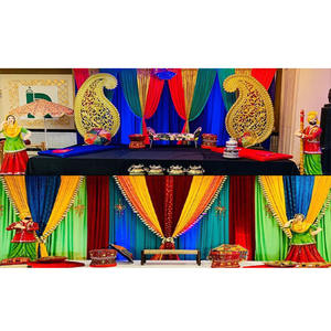 Sangeet-decoración de la ceremonia del rey Punjabi, Sangeet, escenario de escenario, Punjabi, escenario de boda - Product Image 1