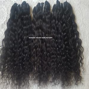 Extensions de cheveux humains indiens naturels noirs bouclés 14 pouces vente en gros Extension de cheveux Bindian vierge Remy indien, cheveux Remy indiens vierges - Product Image 2