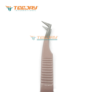 แหนบต่อขนตา TEEJAY ELT-390 สีชมพูอ่อนเคลือบผง รุ่น L Boot Volume ด้ามจับตรง ขนาด 12 ซม. พร้อมปลายแหนบ - Product Image 5