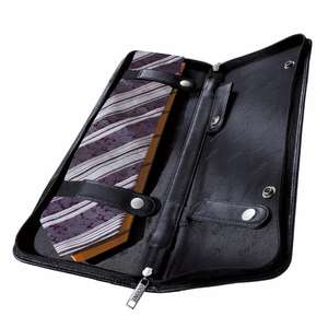 Funda de cuero sintético con cremallera y Logo personalizado, a la moda, color negro - Product Image 1