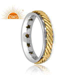 Fine Sterling Silver Spinner Statement Band Ring Silver Jewelry for Women Gift for Her - Product Image 3