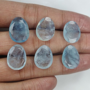 ขายส่งพลอยสีฟ้ากึ่งมีค่า Rosecut พลอยธรรมชาติสำหรับการทำเครื่องประดับ - Product Image 1