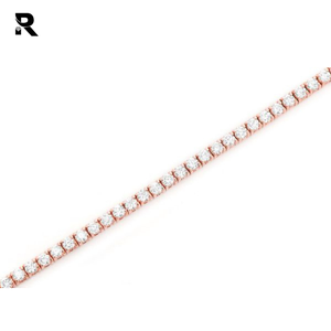 สร้อยข้อมือเพชรทรงกลมแบบเทนนิส 5 จุด ความกว้าง 7 นิ้ว น้ำหนัก 3 กะรัต ระดับความสะอาด VVS-SI ได้รับการรับรองจาก IGI ตัวเรือนทอง 14K จาก RRP Jewellers - Product Image 3