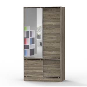 Armario de puerta corredera grande y pequeña, moderno, de alta calidad, con espejo, se puede usar como muebles de dormitorio, 12_0038 - Product Image 3
