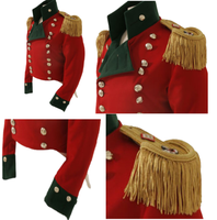 Manteau d'hiver double boutonnage de style Napoléonien 100% laine matelassé uniforme