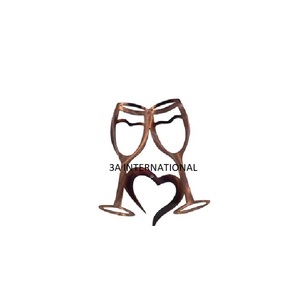 Conception exclusive œuvre murale suspendue décoration murale de mariage à la maison œuvre d'art en métal de fil de fer de luxe avec des marques de soudure à bas prix - Product Image 5