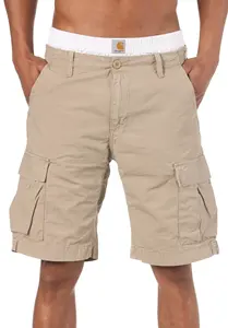 Pantalones cortos de playa de patrón sólido informal para hombre con decoración de cristal servicio OEM al por mayor - Product Image 3