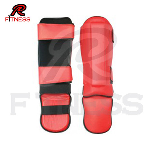 Espinilleras de Cuero de Alta Calidad para Kickboxing y MMA, Espinilleras de Cuero Rojas para MMA - Product Image 6