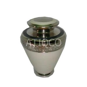 La meilleure vente d'urne funéraire en laiton massif de Mother Pearl Pot à souvenirs en métal attrayant pour un hommage durable à une vie bien vécue - Product Image 4