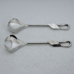 Pierre marbre multifonctionnelle et acier inoxydable, avec plaqué or, ustensiles de cuisine multifonctions de restaurant, serveur de salade - Product Image 2