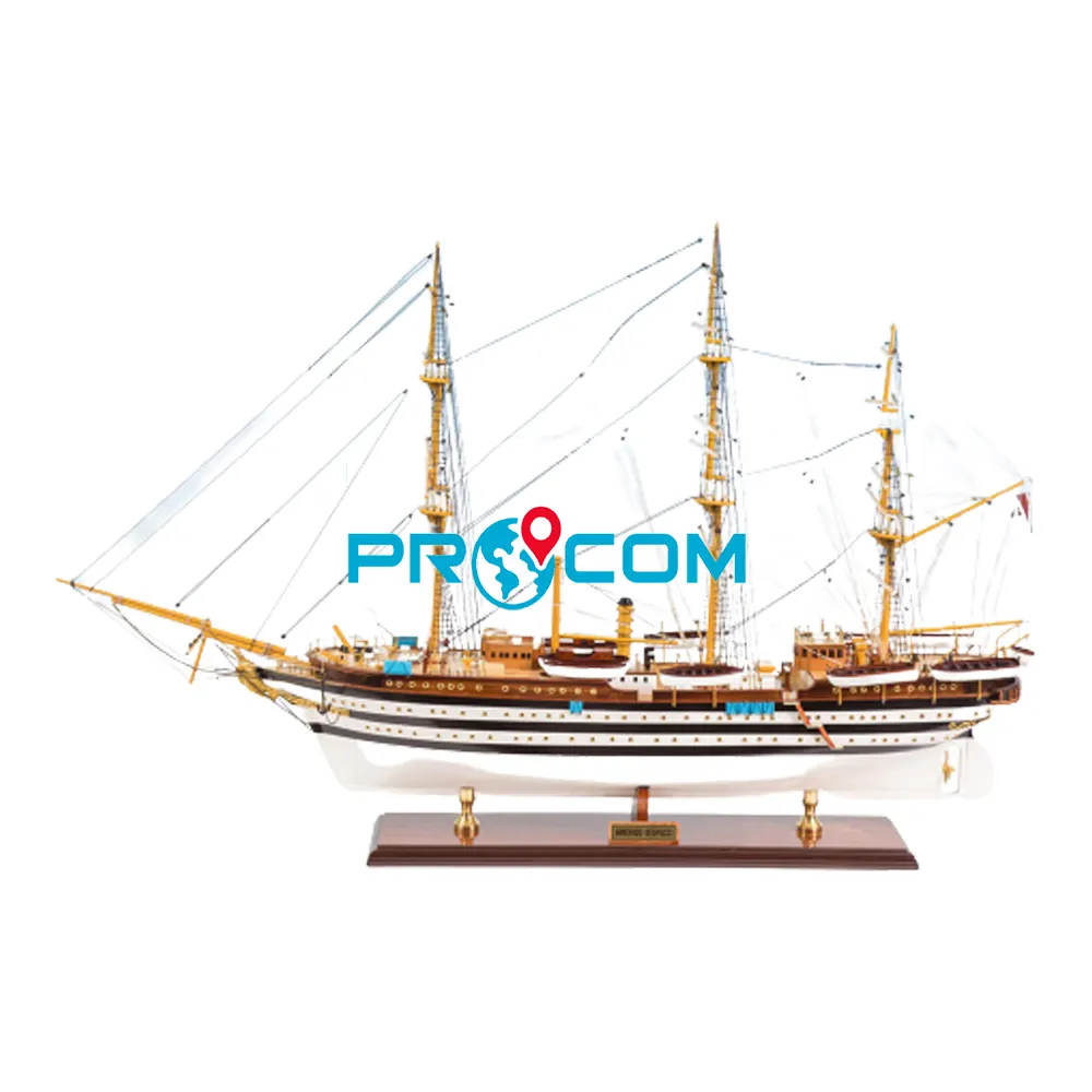 2021年旧正月のホットギフト | 手作り木製アメリゴベスプッチ模型船 | ベトナムからの高品質